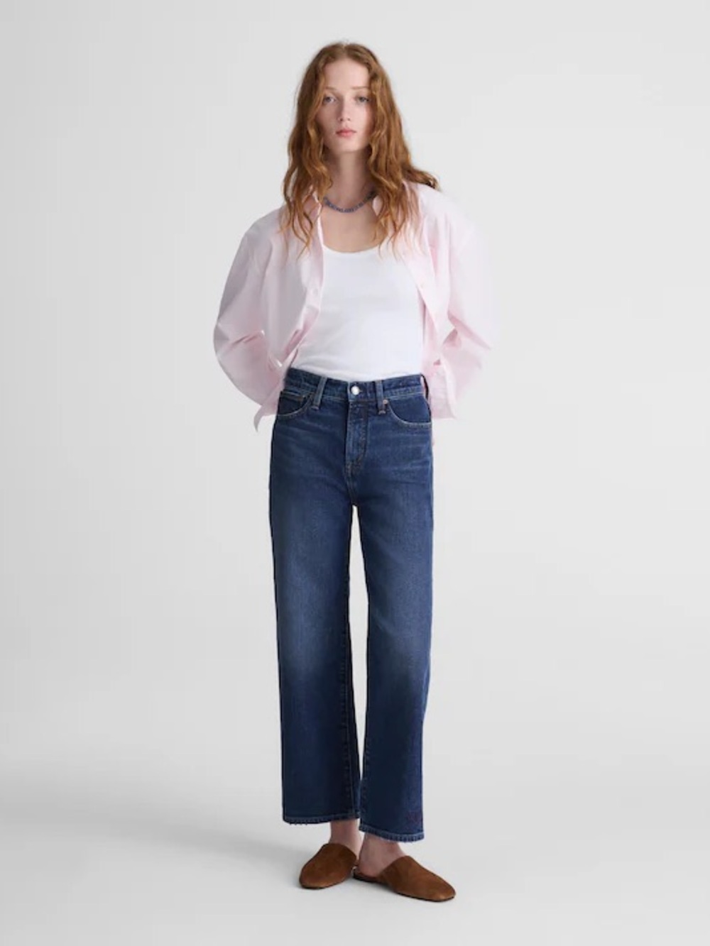 Madewell The Perfect Vintage Wide Leg Crop Jean Midnight Waters Wash